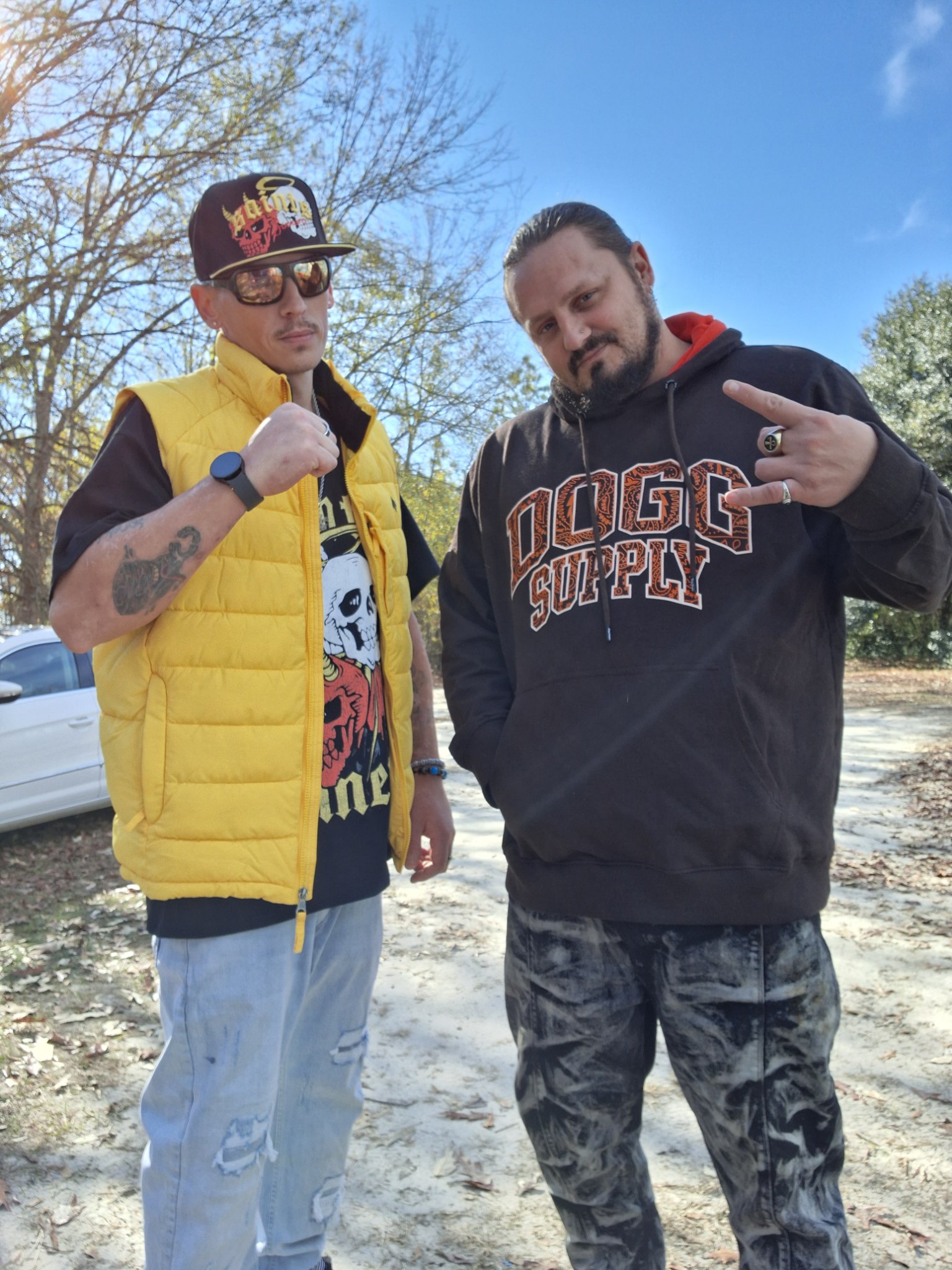 Kaspa Killa with $toney outdoors