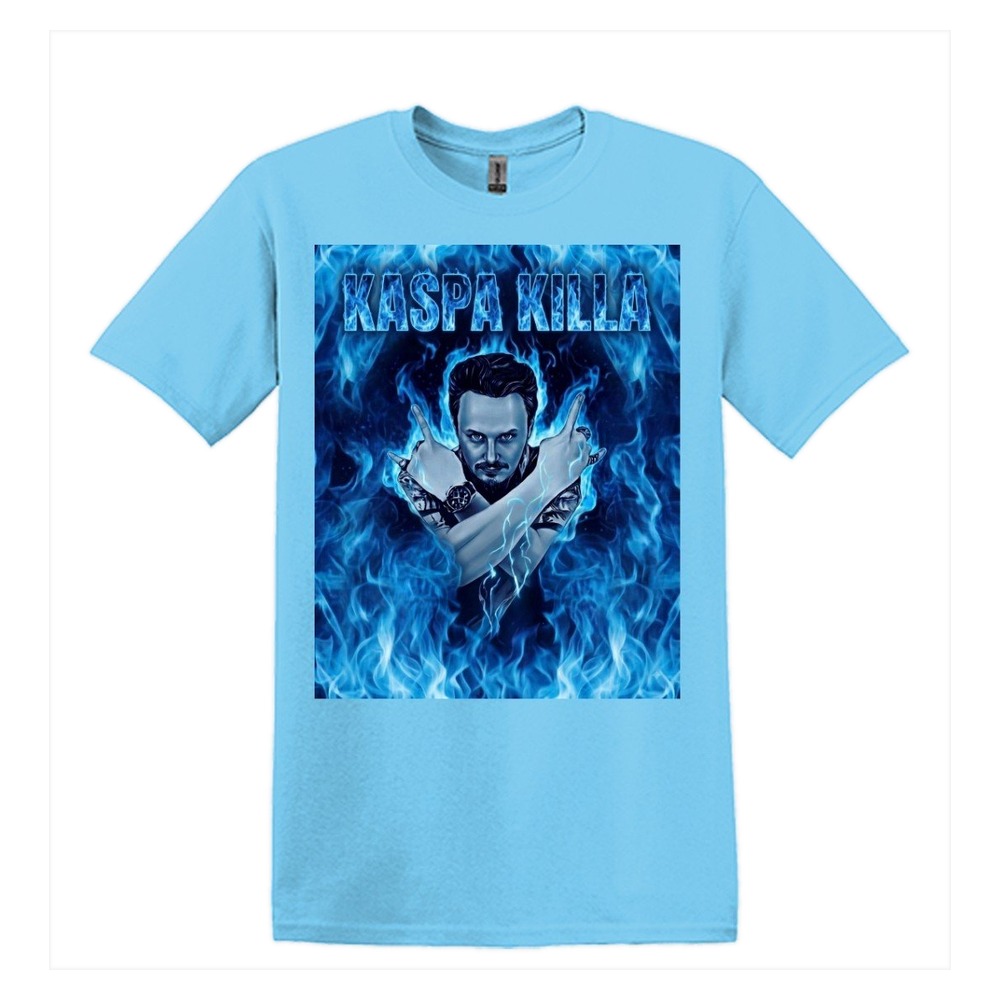 Kaspa Killa Blue Nocturnal Fire Tee in blue